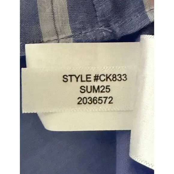 J. Crew Floaty Midi Dress in Striped Cotton Voile XS Beachy Nautical Resort NWT - Picture 11 of 12